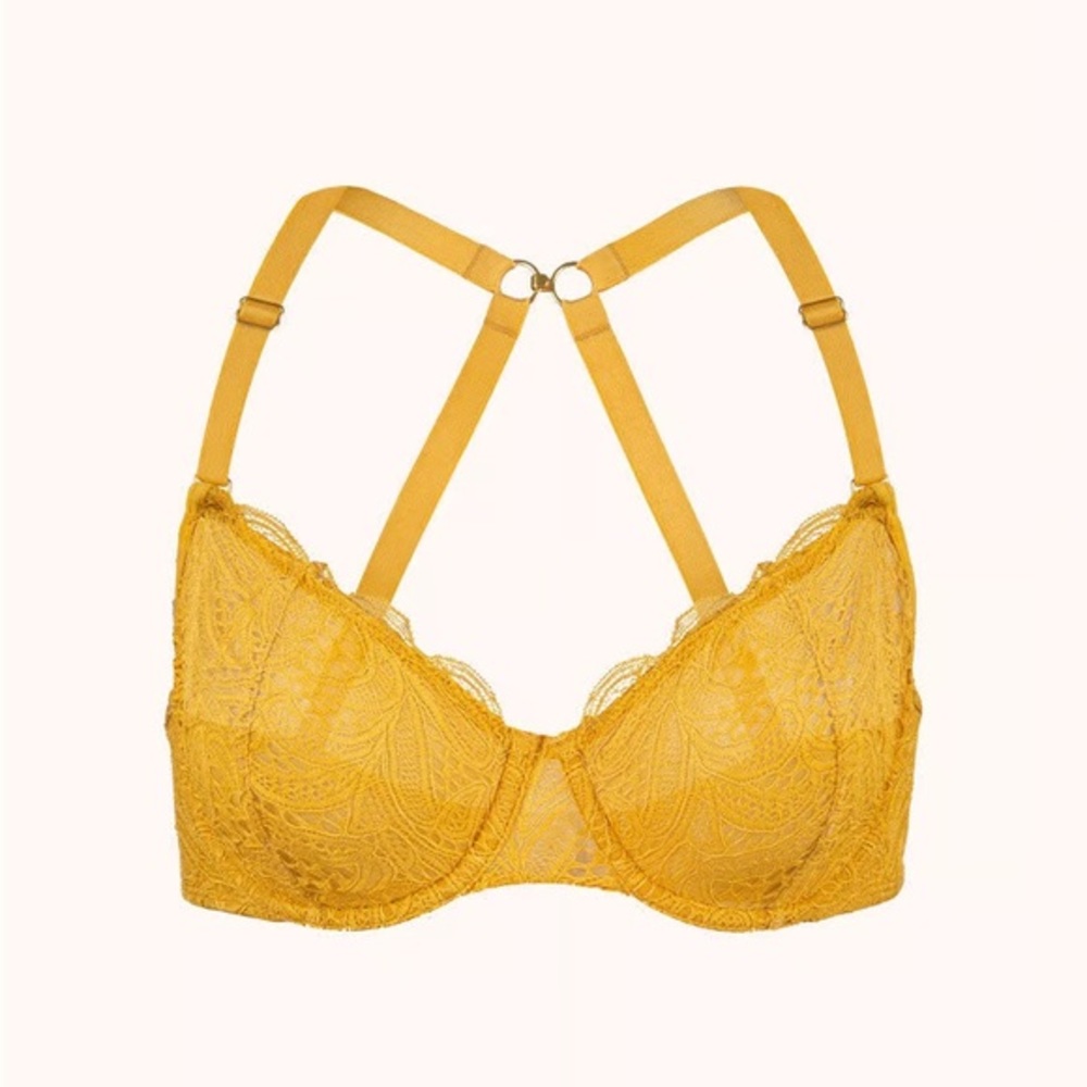 Lively The Unlined Lace Bra in Turmeric 36DDD
